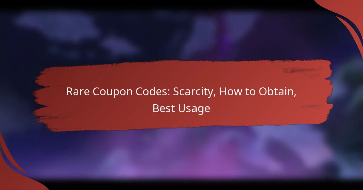 Rare Coupon Codes: Scarcity, How to Obtain, Best Usage