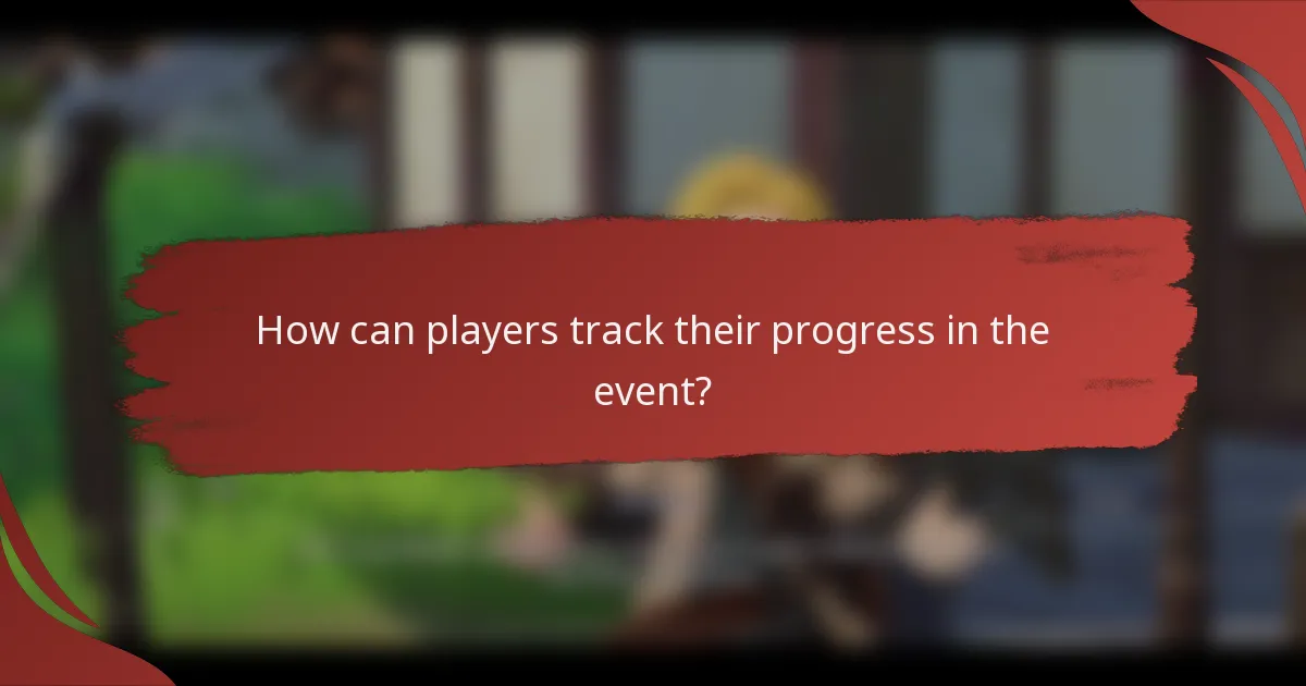 How can players track their progress in the event?